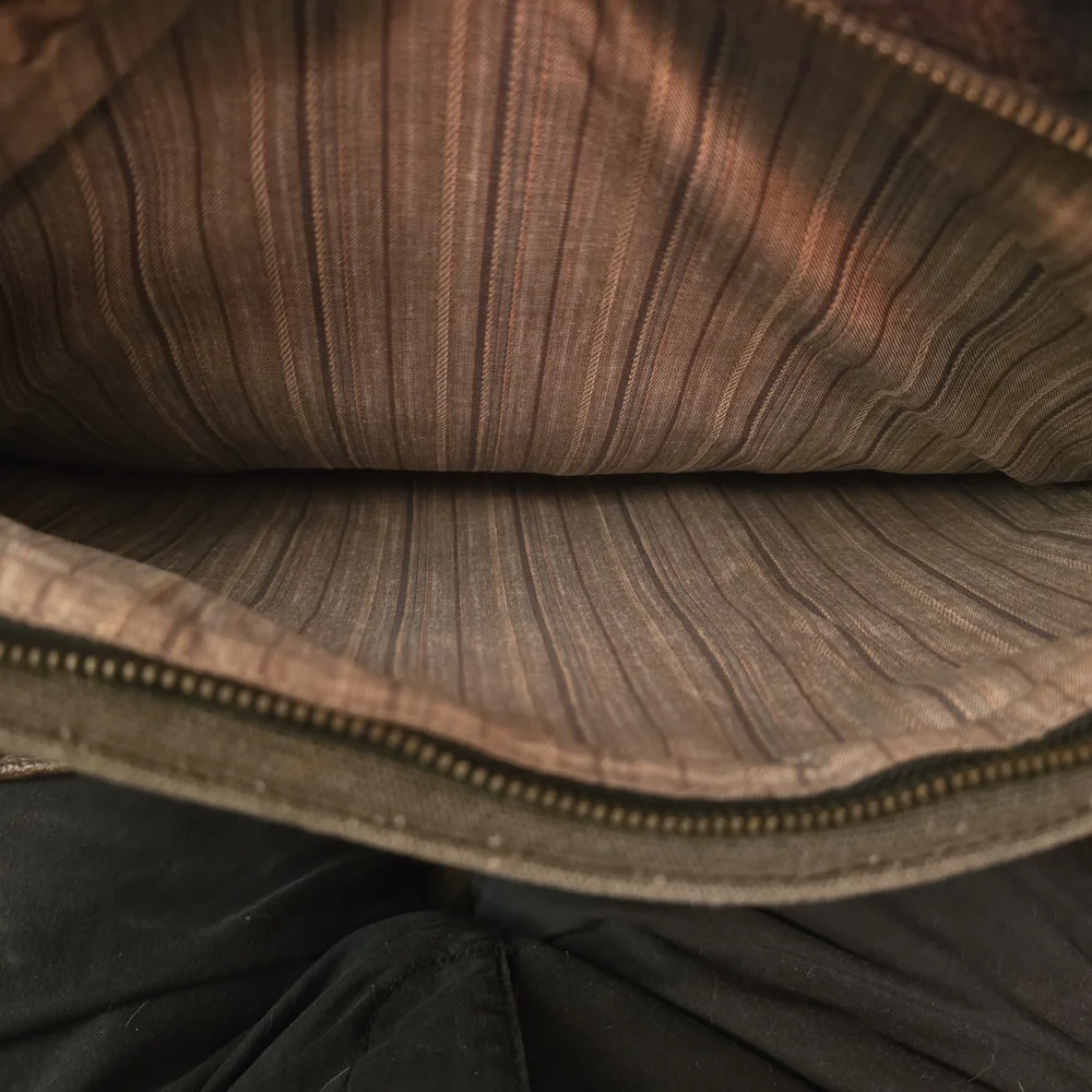 Johnston & Murphy Gray and Brown Messenger Bag